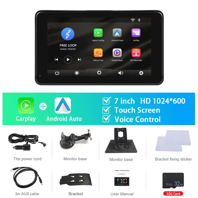 Portable multimedia system for the car, Bluetooth, Universal