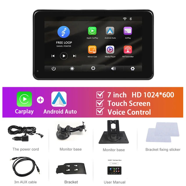 Portable multimedia system for the car, Bluetooth, Universal