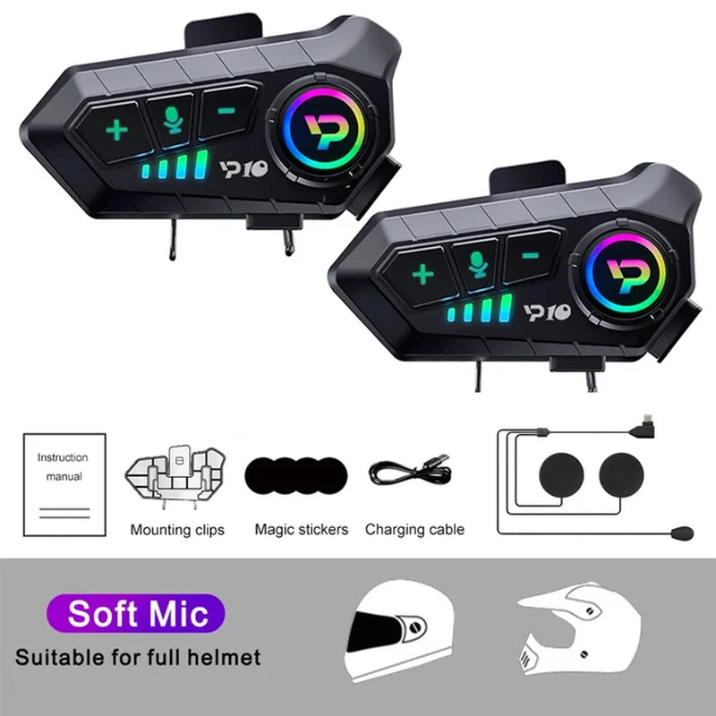 Bluetooth-kypäräpuhelin/headset, 1 tai 2 kpl