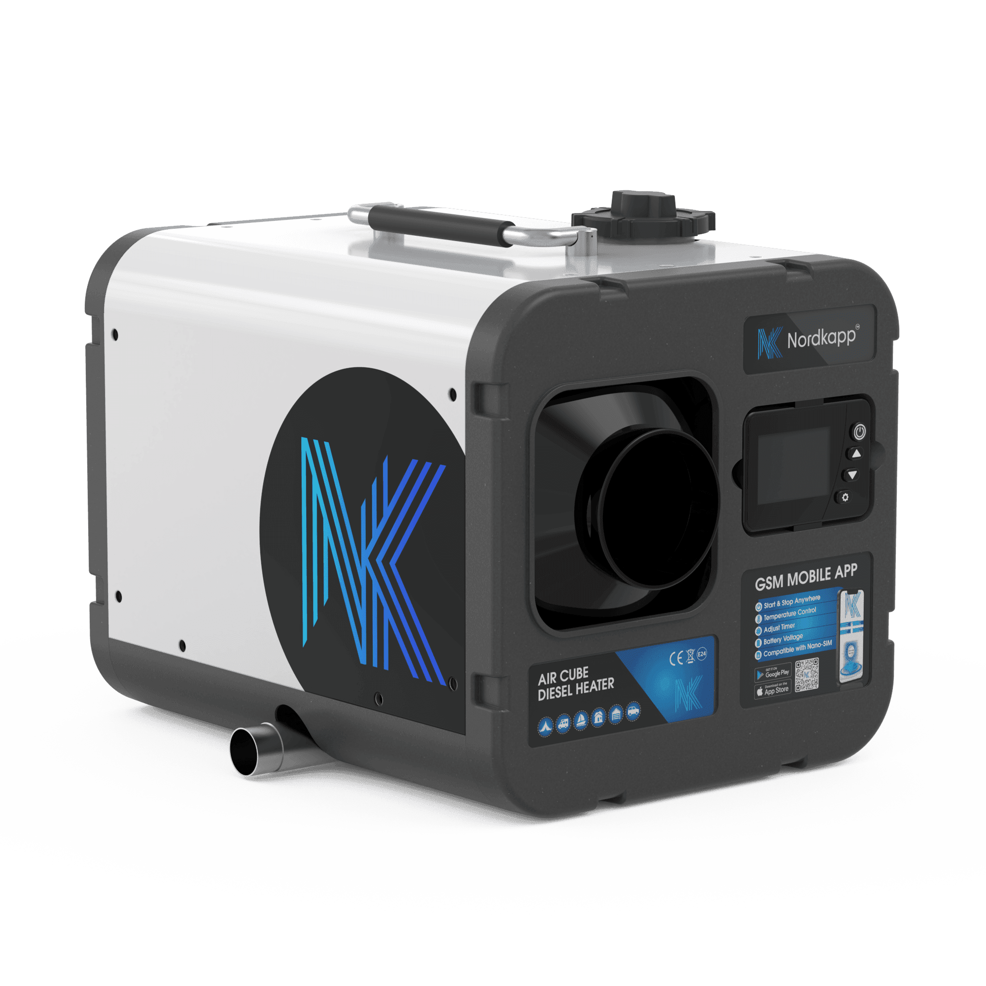 Nordkapp™ Cube GSM Diesel-Ilmalämmitin 5kW & 8kW 12V/24V - 230V Ennakkotilaus | Autotavara.com