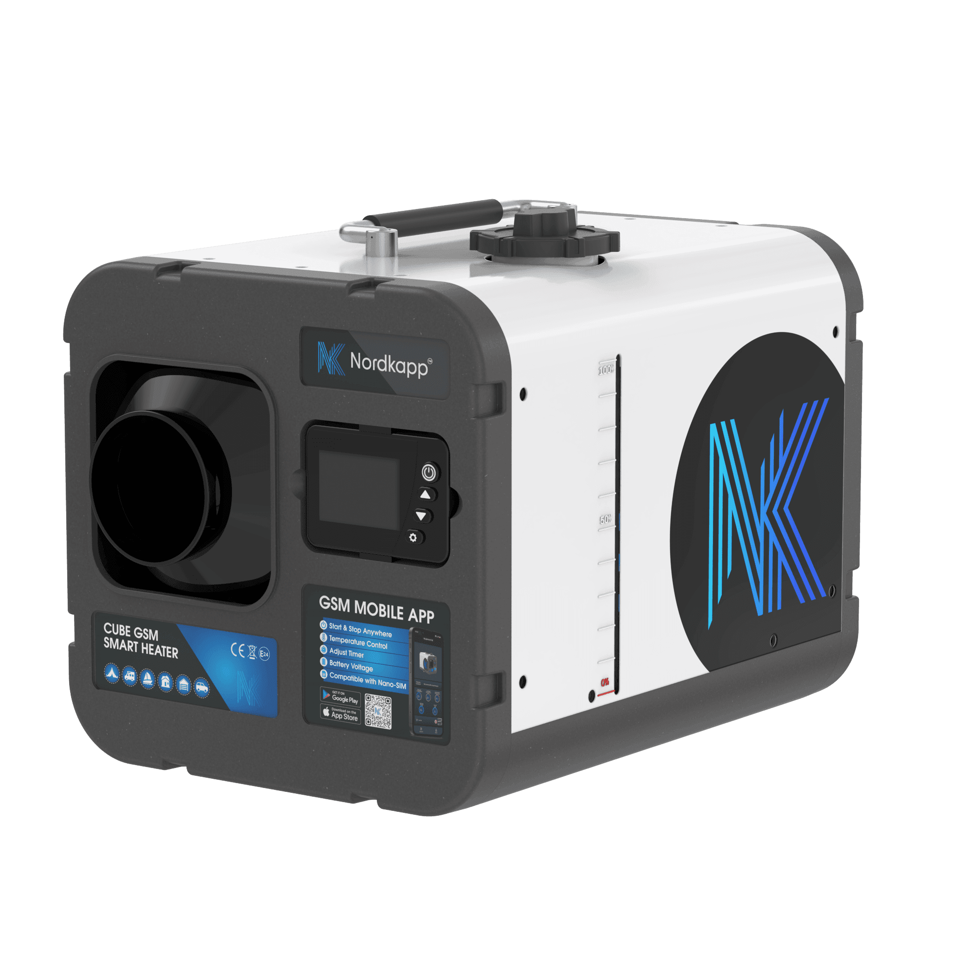 Nordkapp™ Cube GSM Diesel-Ilmalämmitin 5kW & 8kW 12V/24V - 230V Ennakkotilaus | Autotavara.com