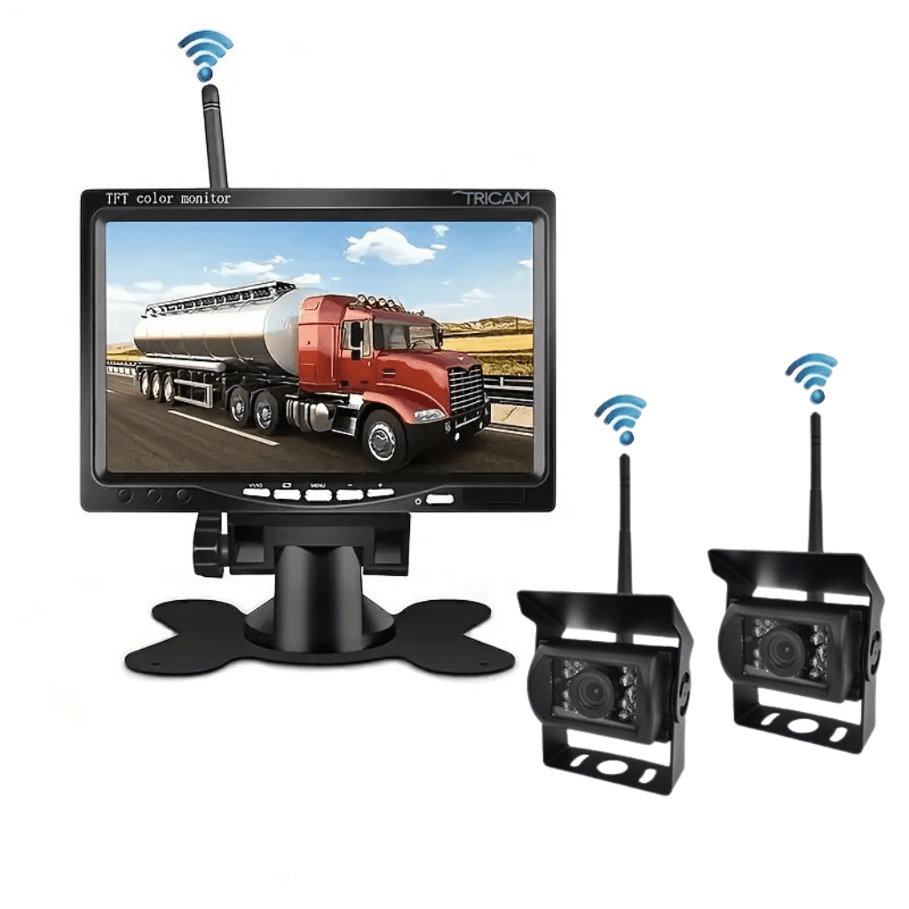 Tricam™ Langaton peruutuskamerasarja HD-näytöllä, 1 tai 2 kameraa | Autotavara.com