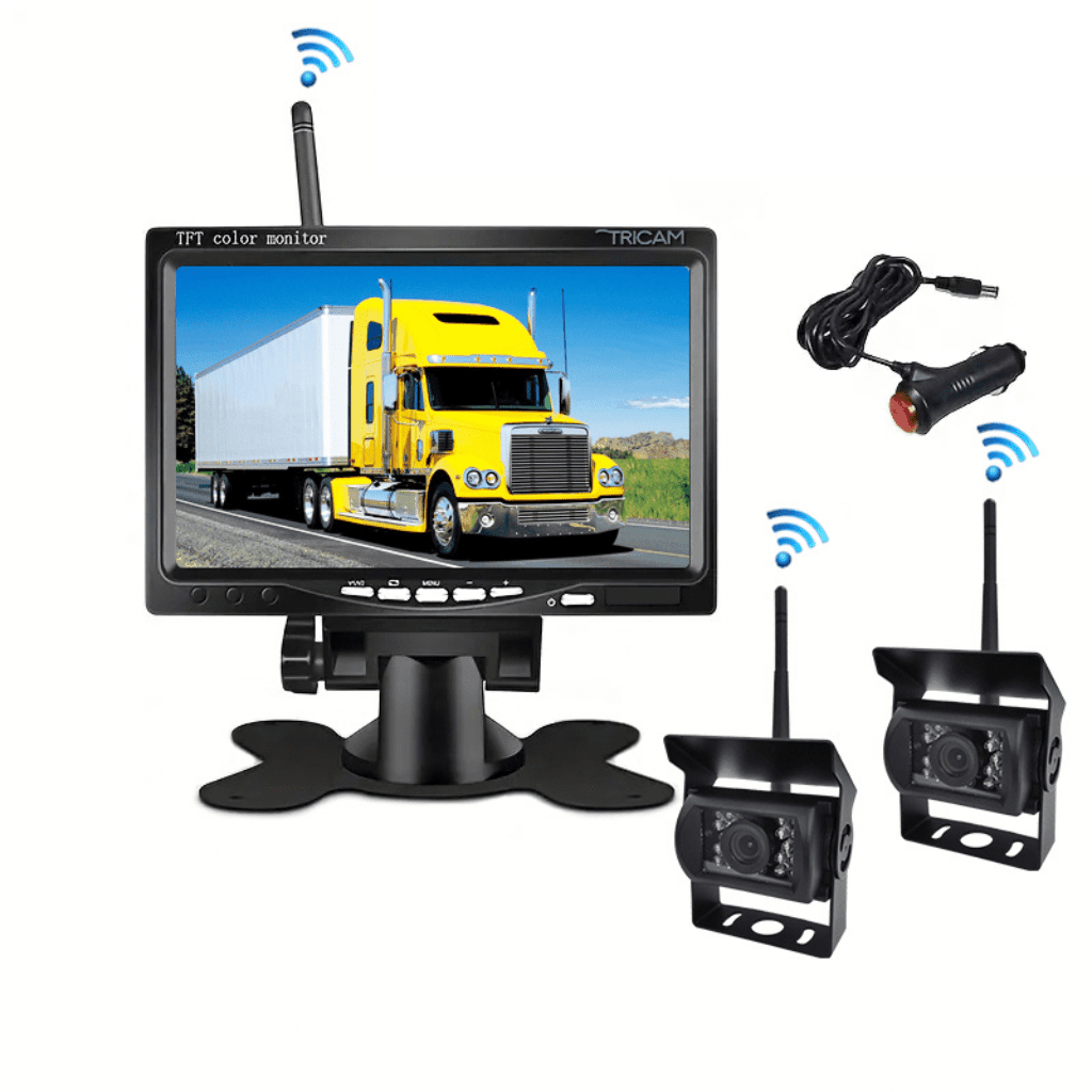 Tricam™ Langaton peruutuskamerasarja HD-näytöllä, 1 tai 2 kameraa | Autotavara.com