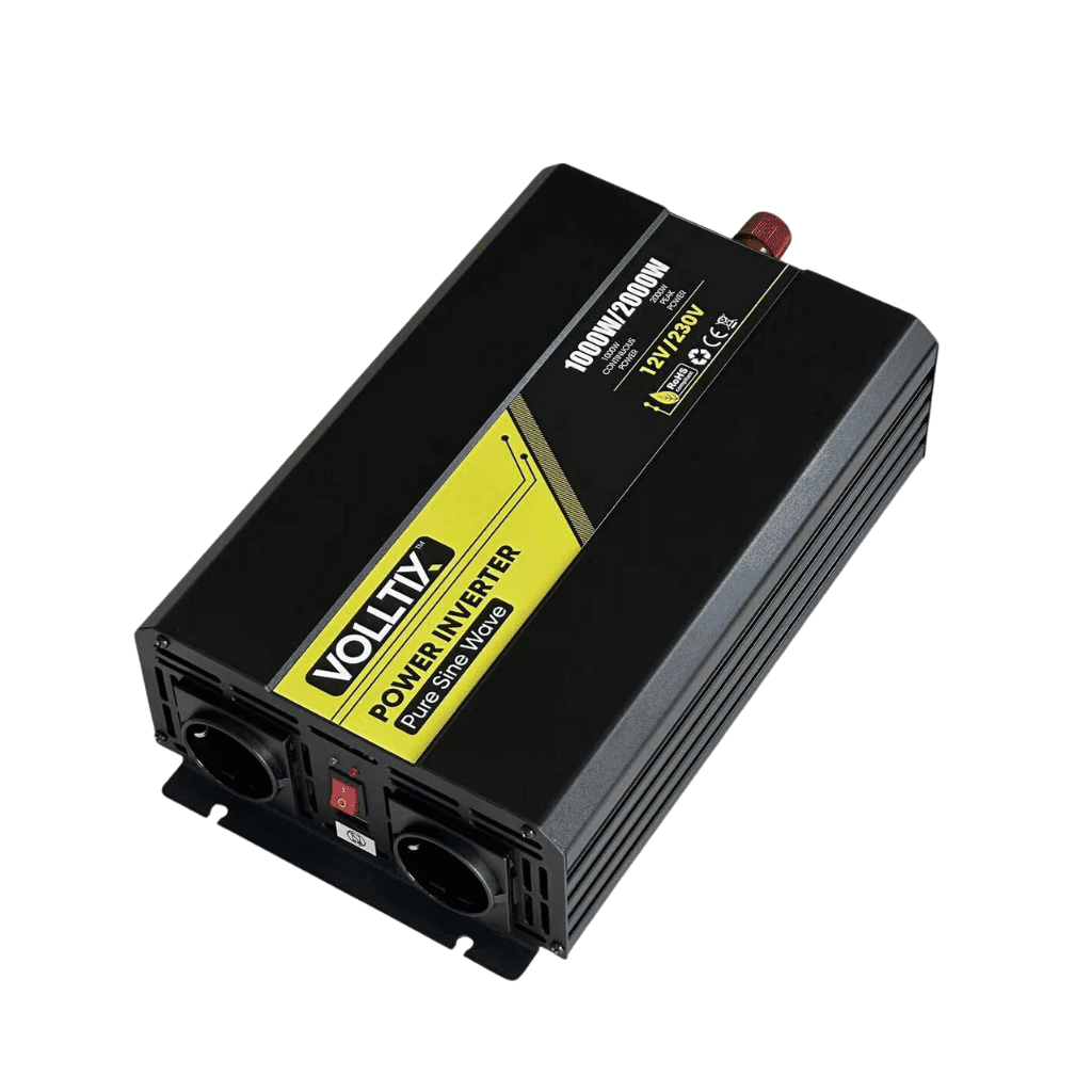 VOLLTIX™ 1000W/2000W Puhdas Siniaaltoinvertteri 12V tai 24V | Autotavara.com