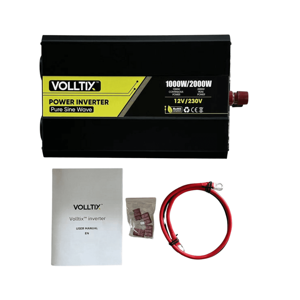 VOLLTIX™ 1000W/2000W Puhdas Siniaaltoinvertteri 12V tai 24V | Autotavara.com