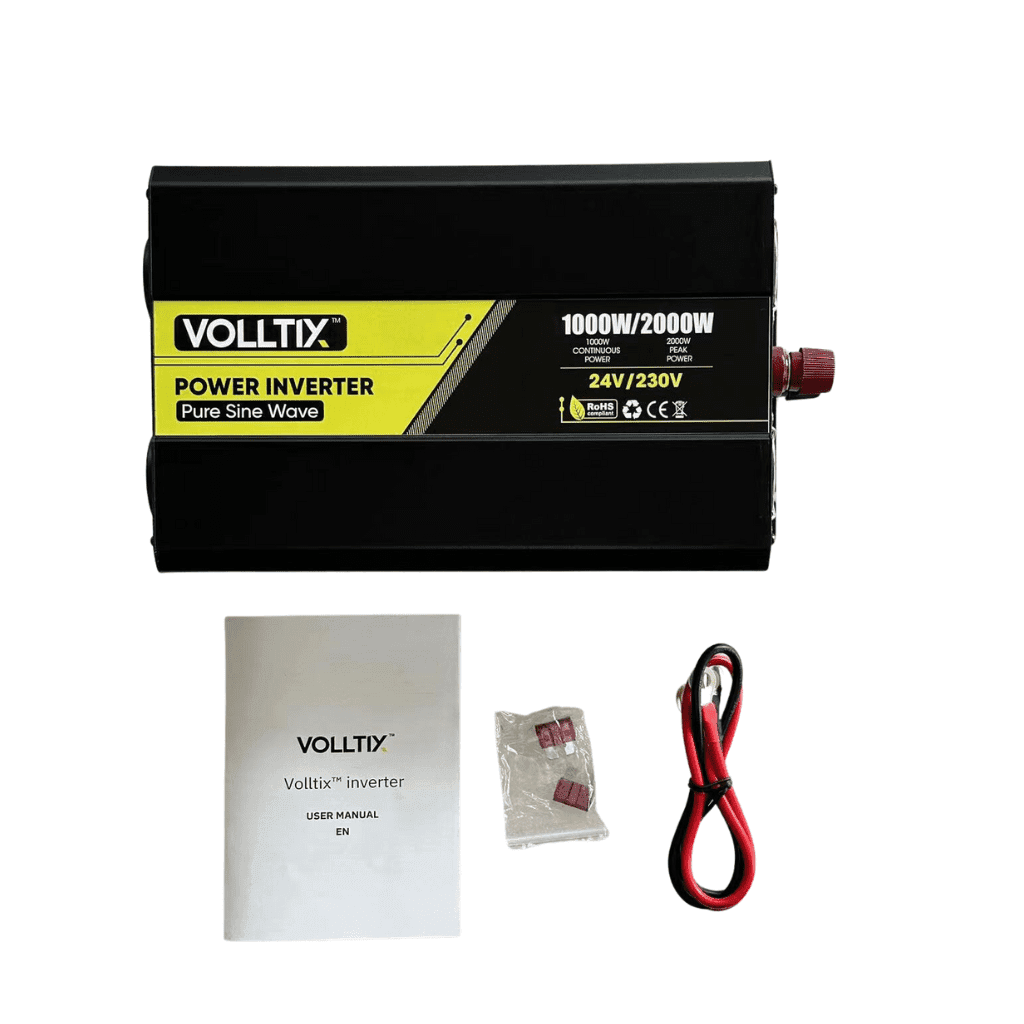 VOLLTIX™ 1000W/2000W Puhdas Siniaaltoinvertteri 12V tai 24V | Autotavara.com