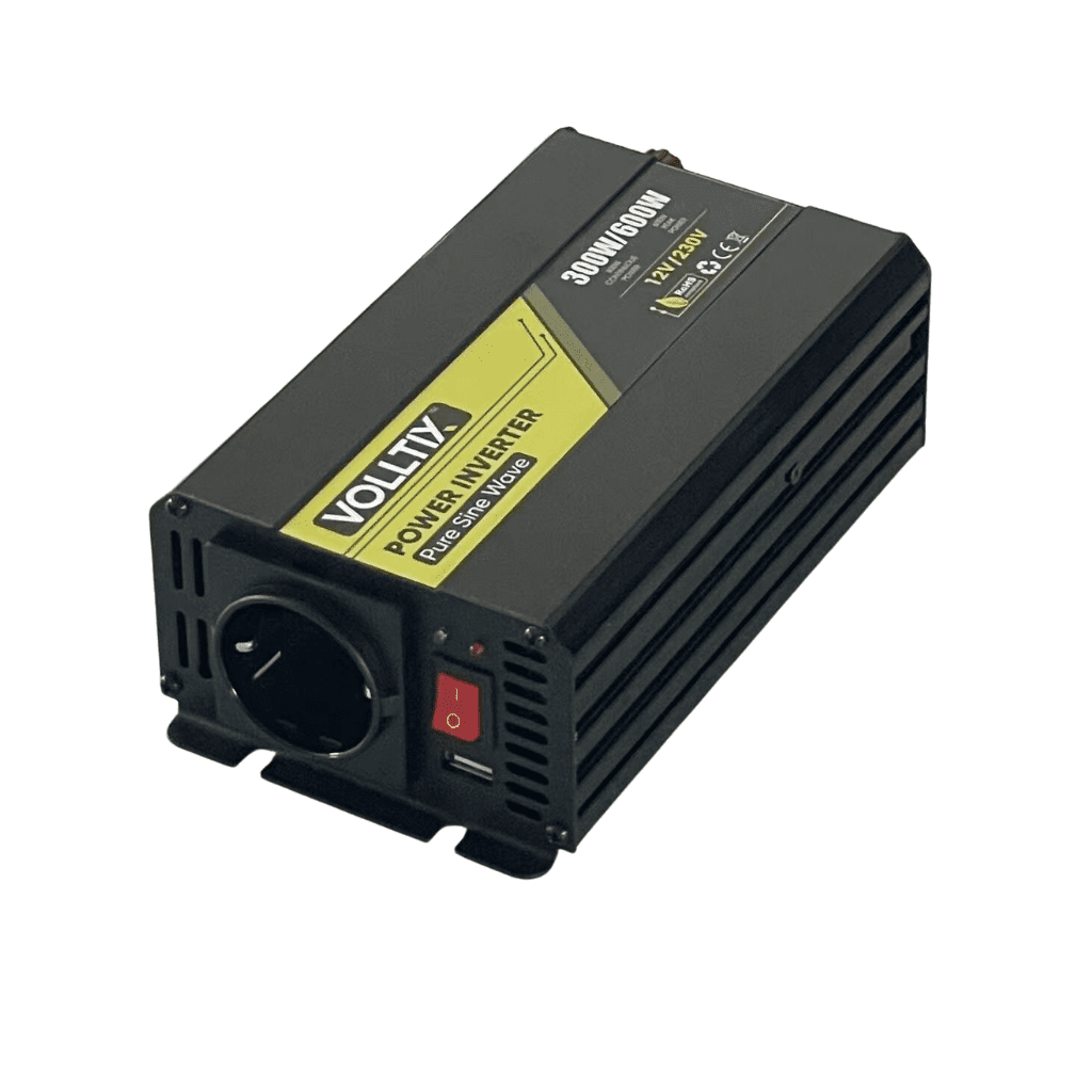 VOLLTIX™ 300W/600W Puhdas Siniaaltoinvertteri 12V | Autotavara.com