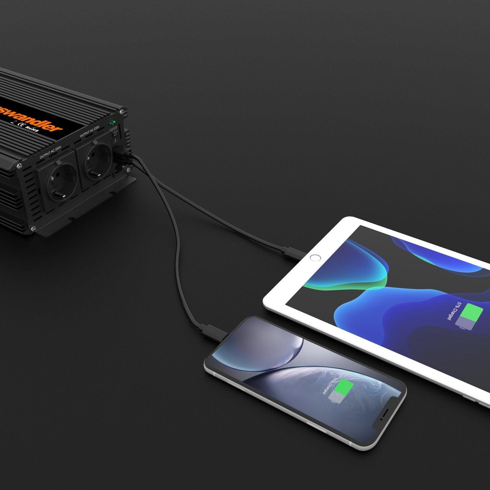 Dark Slate Gray EDECOA Puhdas siniaaltoinvertteri 12V 3500W/7000W