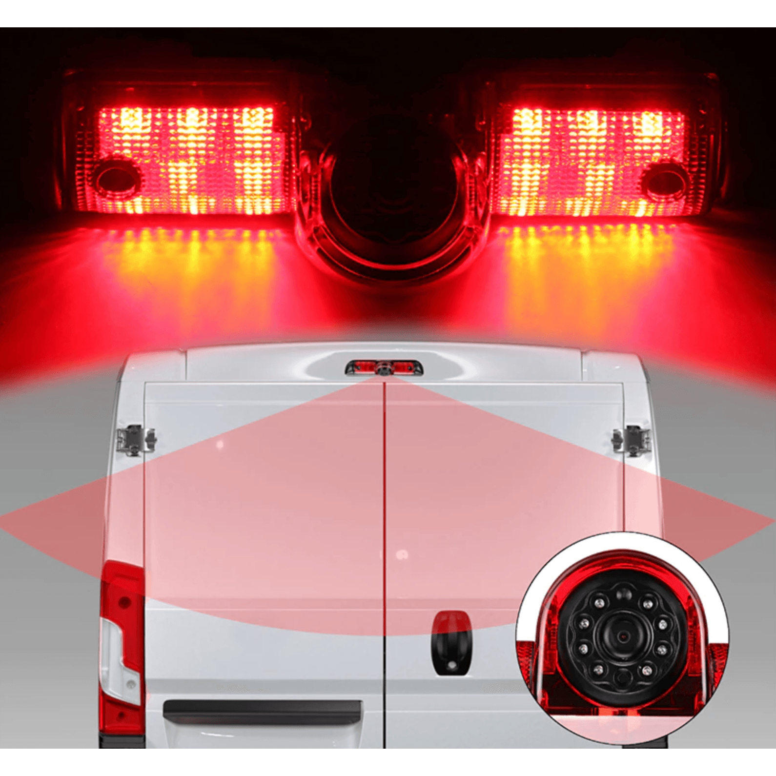 Jarruvalo-peruutuskamera Fiat Ducato-, Peugeot Boxer- ja Citroen Jumper 2006-2022.