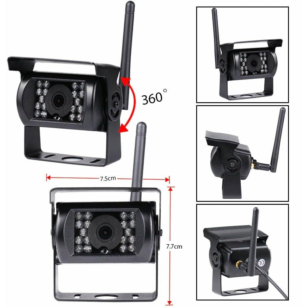 Langaton peruutuskamerasarja HD-näytöllä ja HD-kameroilla.