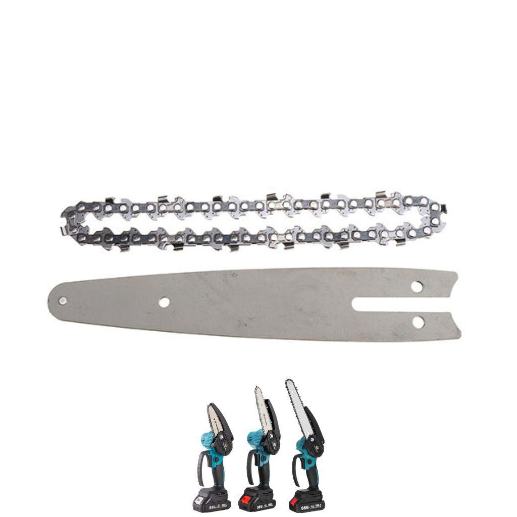 Dark Gray Teräketju ja laippa sähkösahaan - Koko: 4", 6" tai 8"