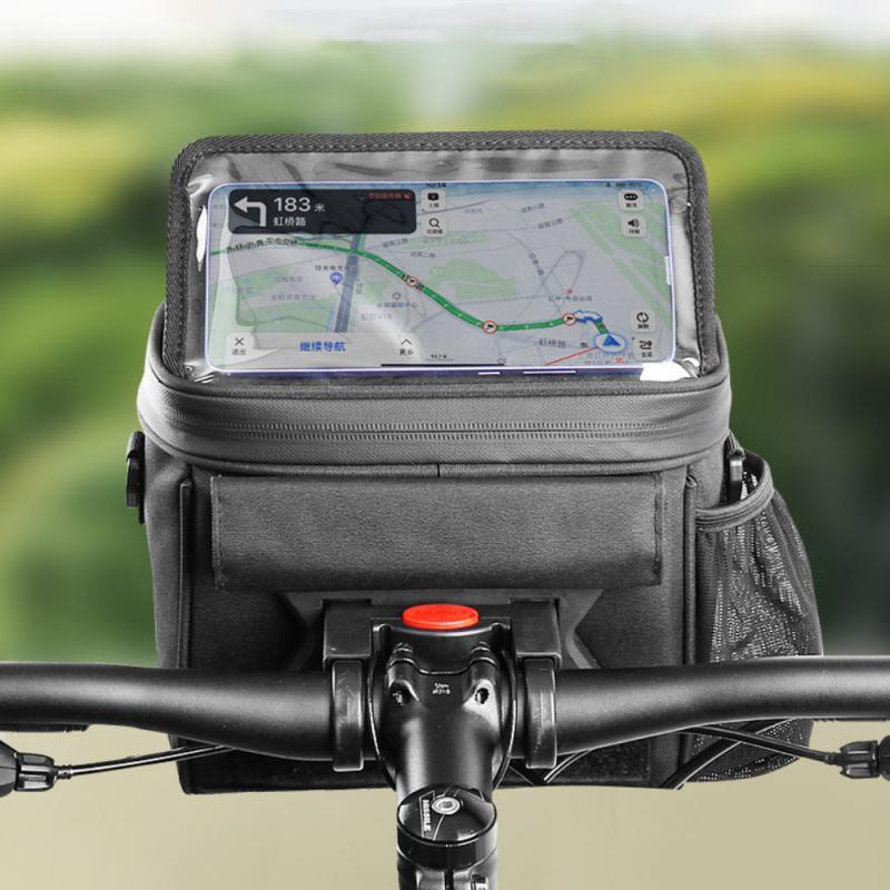 Dark Olive Green Vedenkestävä polkupyörälaukku ohjaustankoon