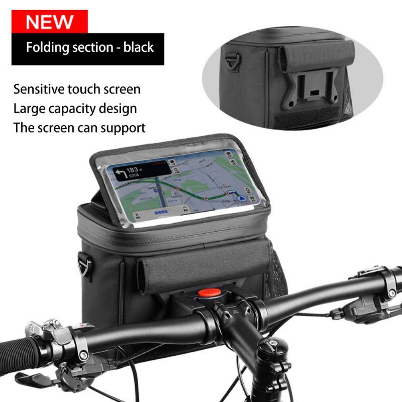 Dark Slate Gray Vedenkestävä polkupyörälaukku ohjaustankoon