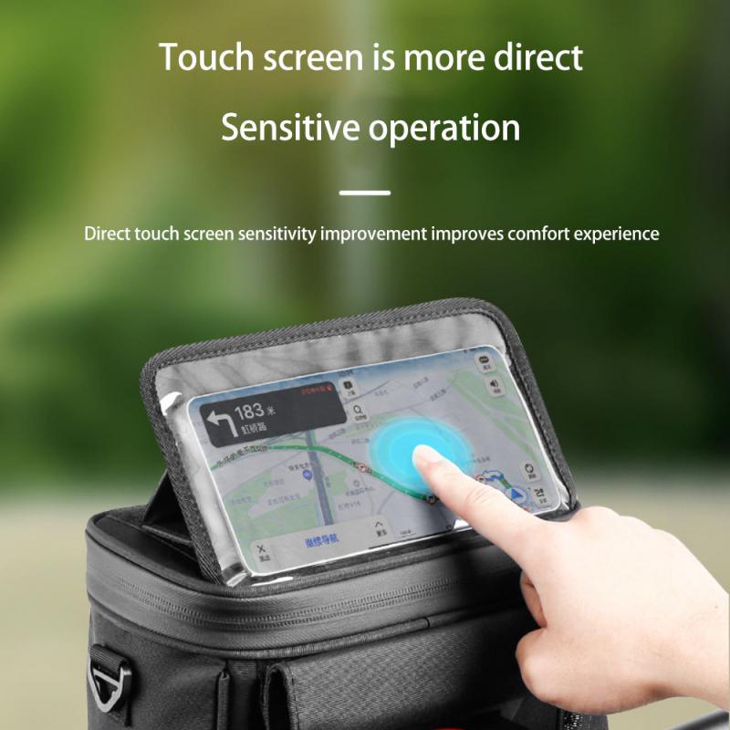 Dark Olive Green Vedenkestävä polkupyörälaukku ohjaustankoon