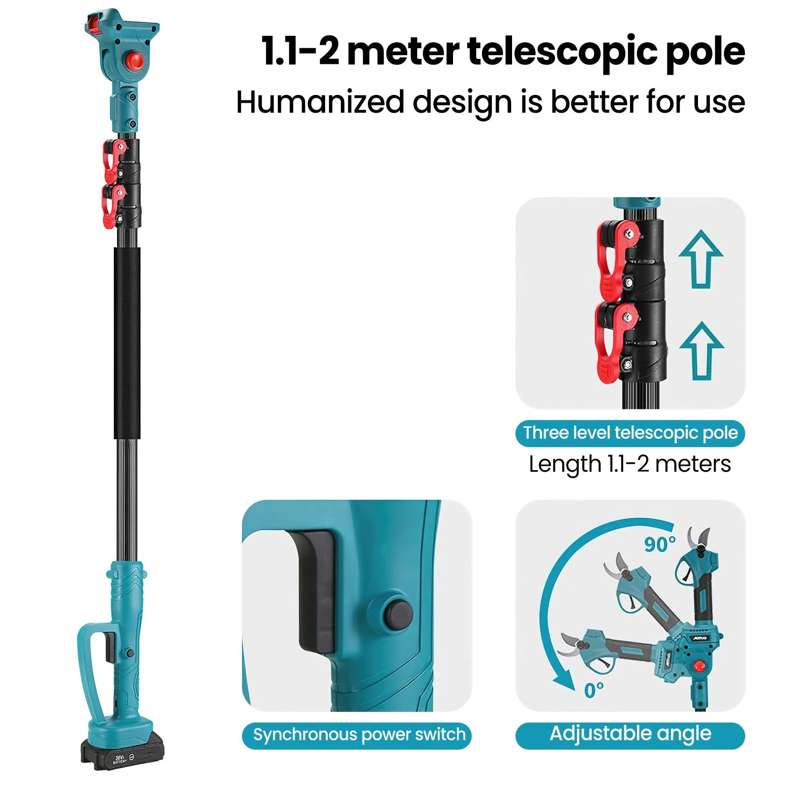 Milton 18V TTX akkusähkösaha-setti 6", 2m jatkovarrella