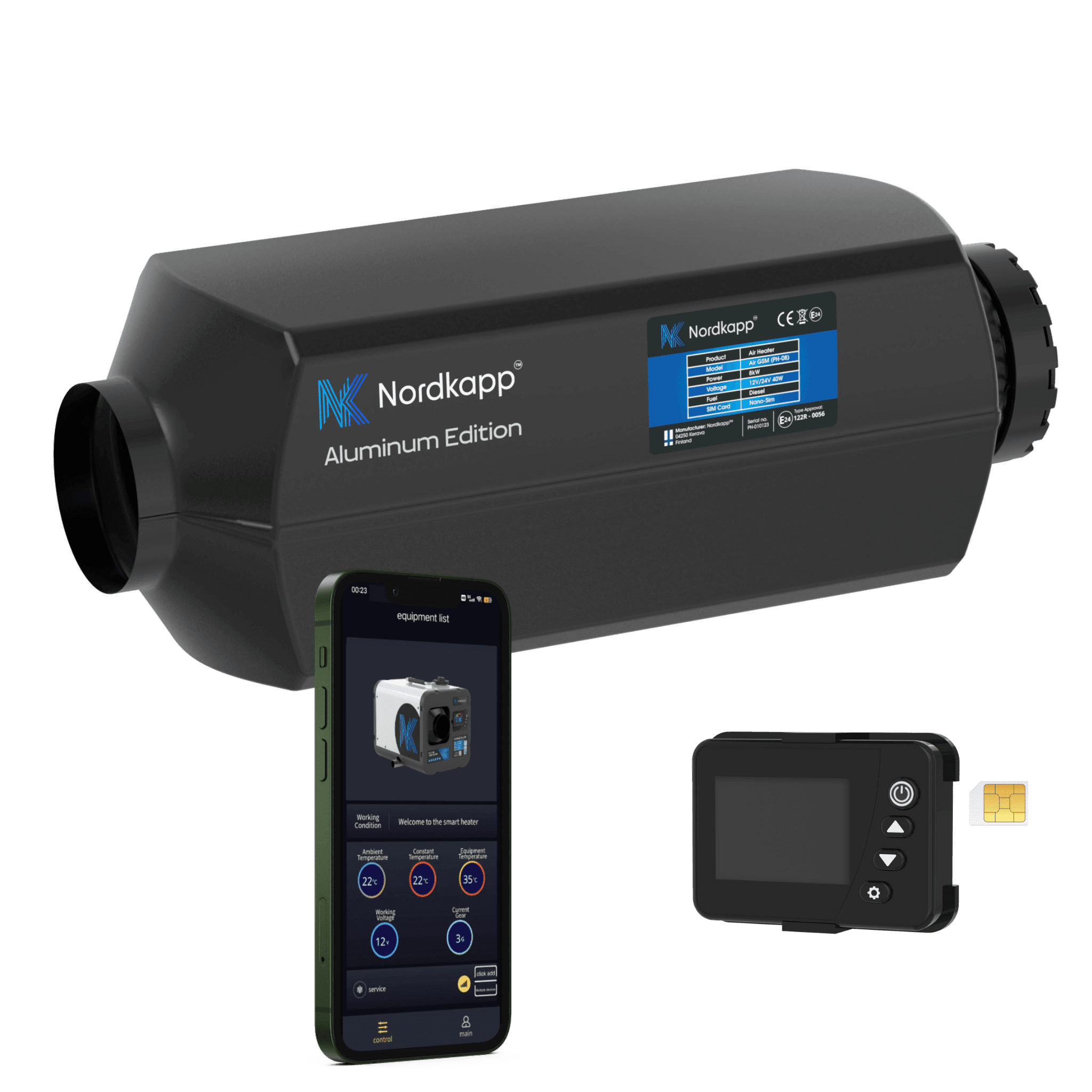 Nordkapp™ Air GSM 4G & 5G Diesel Air Heater 5kW & 8kW 12V/24V