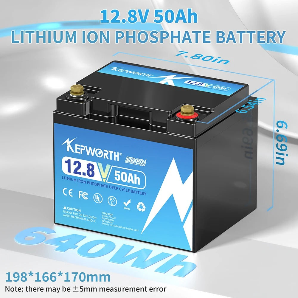 LiFePO4 50+Ah-200Ah Litium-batteri, 12V & 24V & 48V