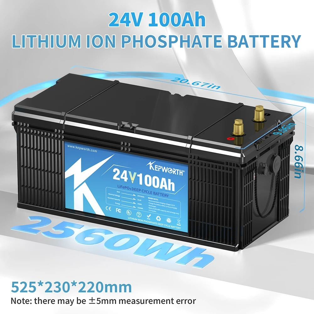 LiFePO4 50+Ah-200Ah Litium-batteri, 12V & 24V & 48V