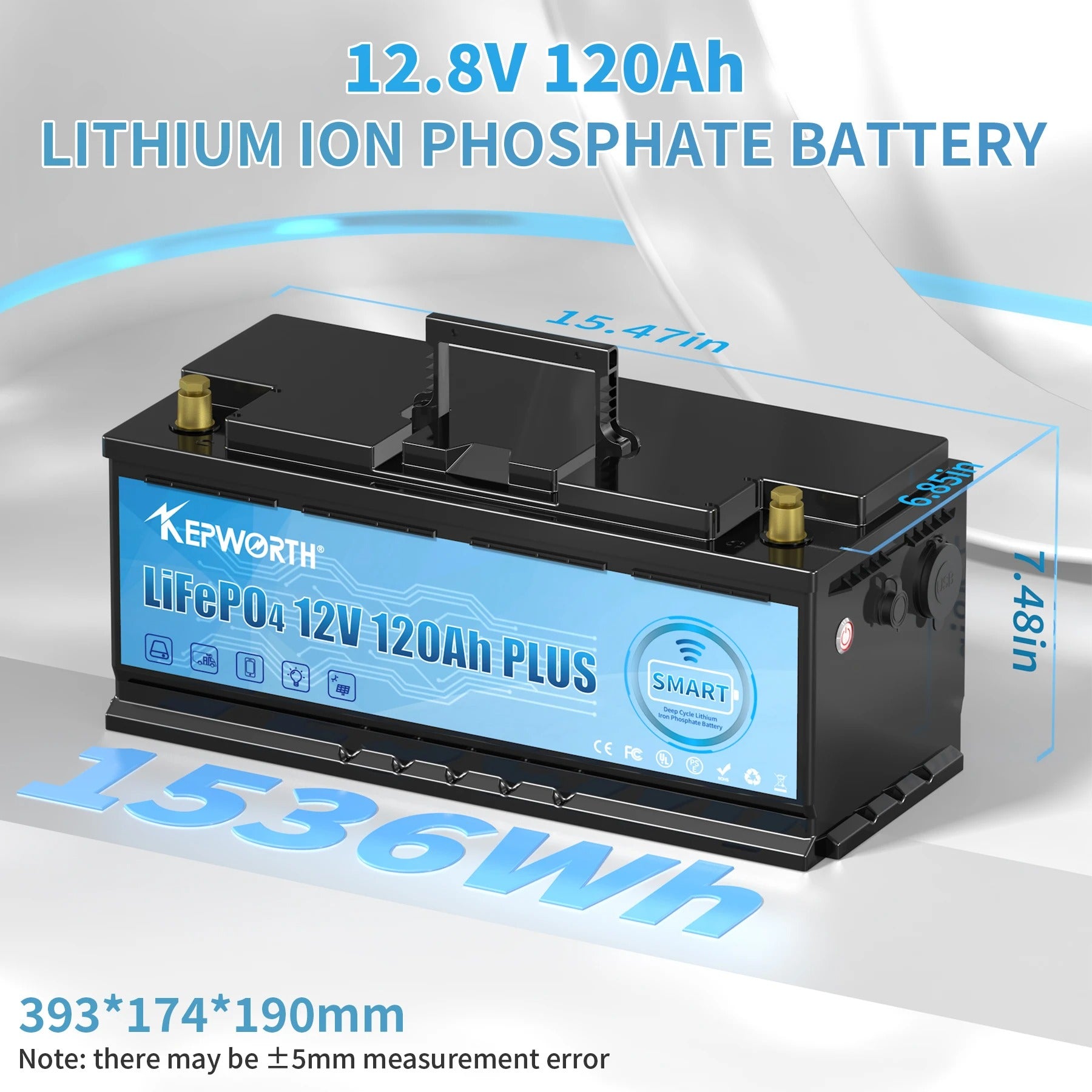 LiFePO4 50+Ah-200Ah Litium-batteri, 12V & 24V & 48V