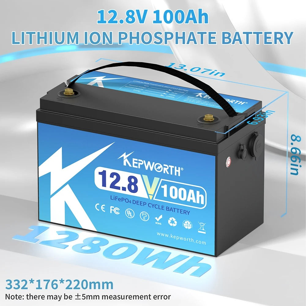 LiFePO4 50+Ah-200Ah Litium-batteri, 12V & 24V & 48V