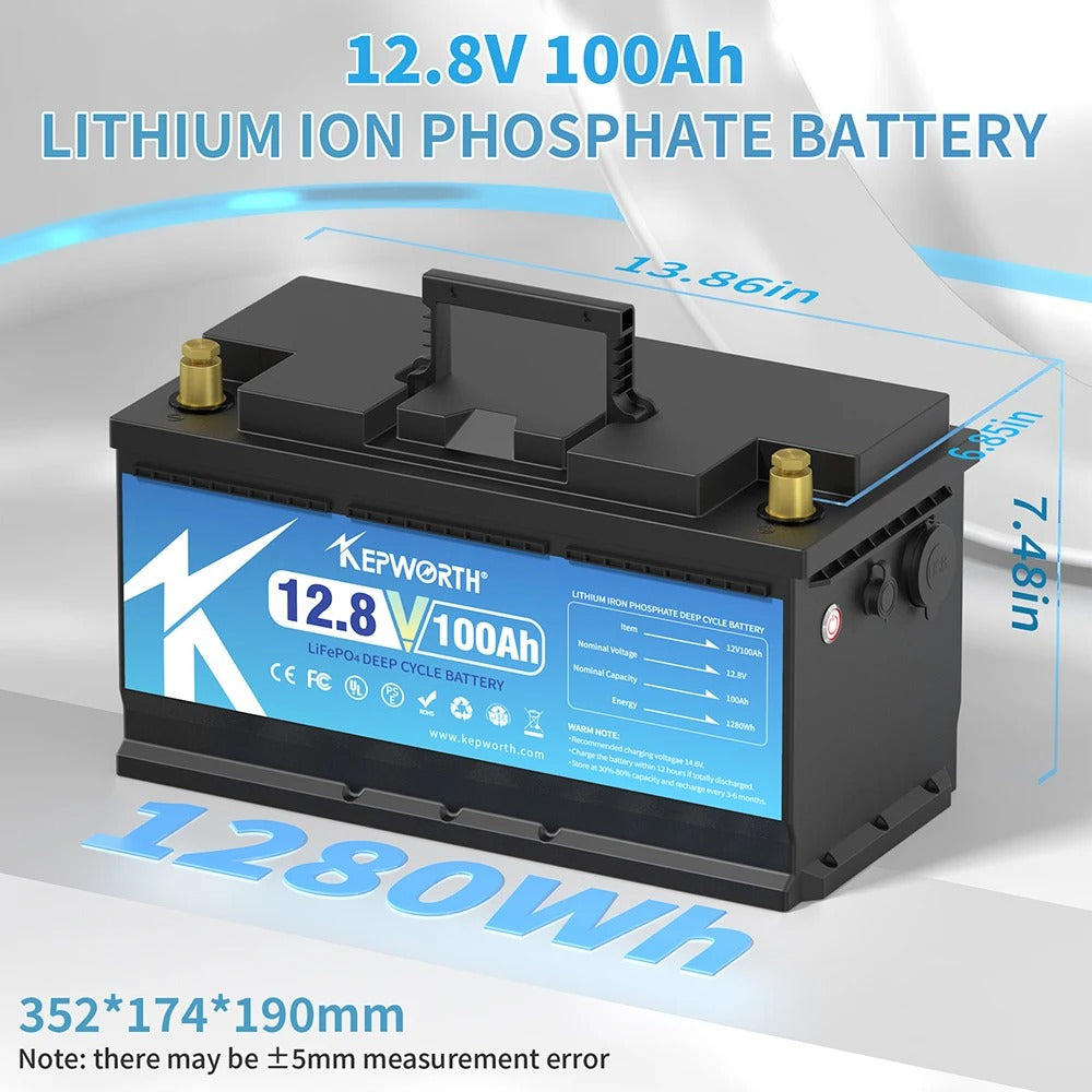 LiFePO4 50+Ah-200Ah Litium-batteri, 12V & 24V & 48V