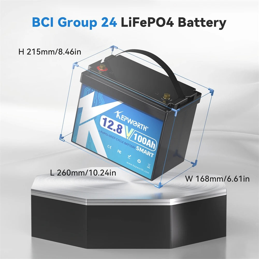 LiFePO4 50+Ah-200Ah Litium-batteri, 12V & 24V & 48V