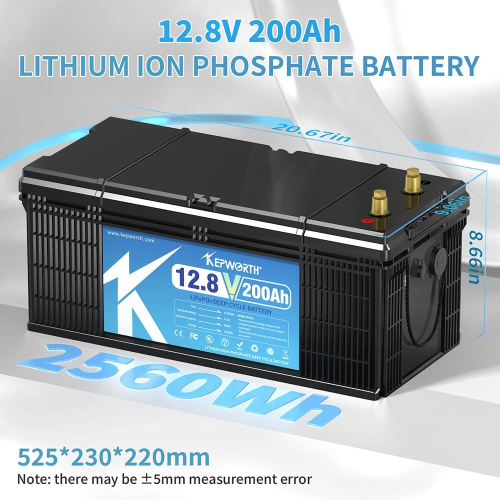 LiFePO4 50+Ah-200Ah Litium-batteri, 12V & 24V & 48V
