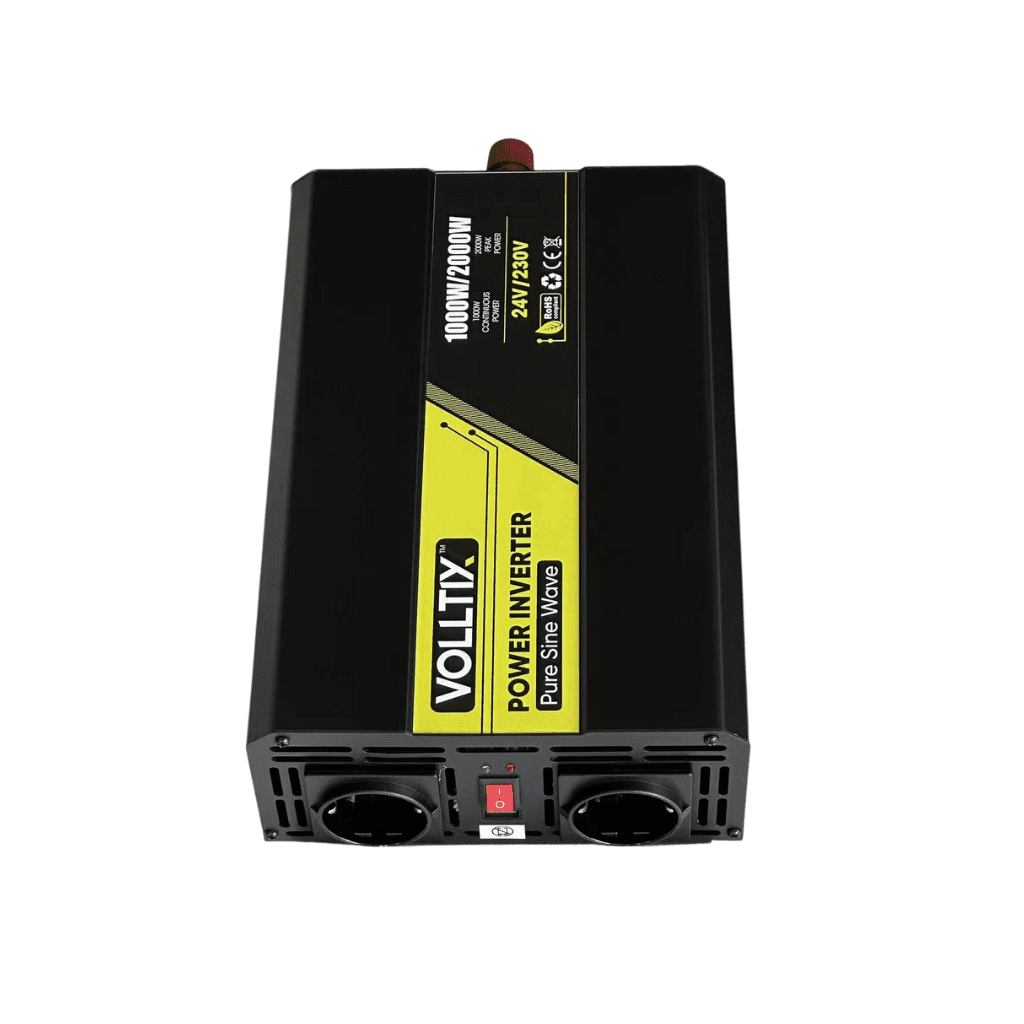 VOLLTIX™ 1000W/2000W Puhdas Siniaaltoinvertteri 12V tai 24V | Autotavara.com