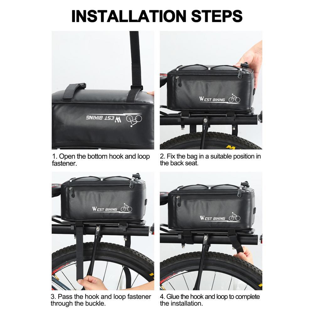 White Smoke Tilava polkupyörän tavaratelineen laukku